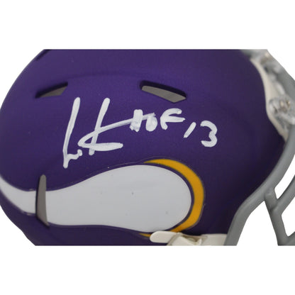 Cris Carter Autographed Minnesota Vikings Mini Helmet (HOF Inscription)