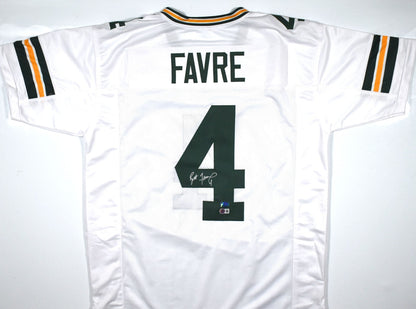 Brett Favre Autographed White Custom Football Jersey