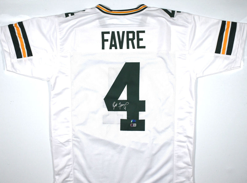 Brett Favre Autographed White Custom Football Jersey