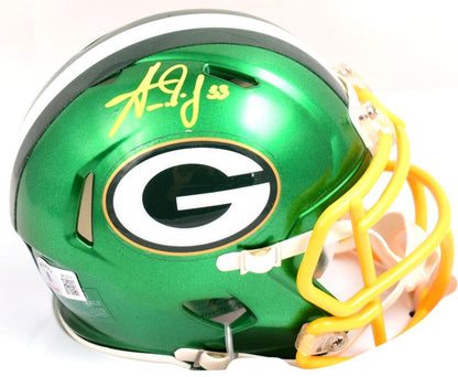 Aaron Jones Signed Green Bay Packers Flash Speed Mini Helmet