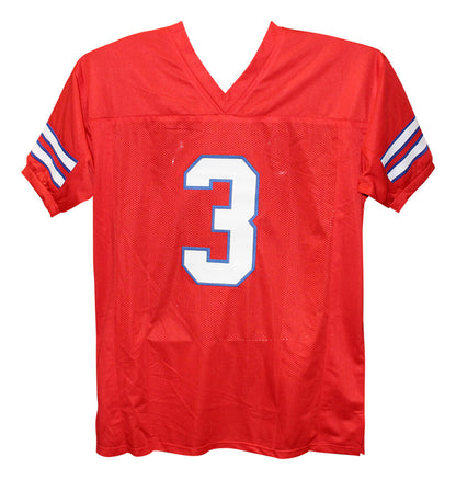 Damar Hamlin Autographed Buffalo Bills Style Red Custom Jersey (BAS)