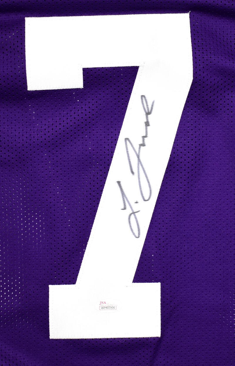 Leonard Fournette Autographed Purple Custom College Jersey