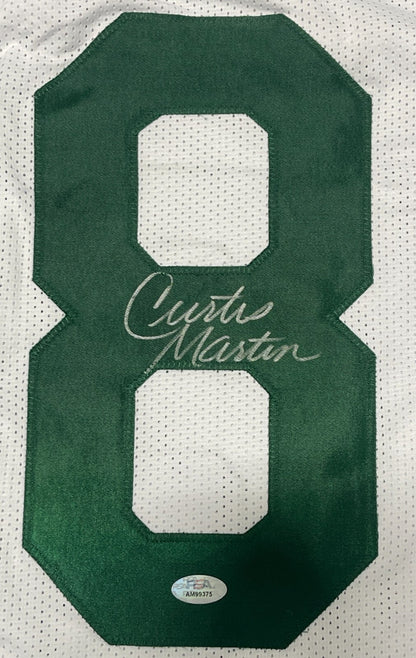 Curtis Martin New York Jets Signed Custom White Football Jersey PSA COA