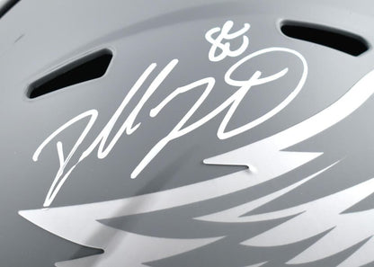 Dallas Goedert Signed Philadelphia Eagles Slate Full Size Helmet