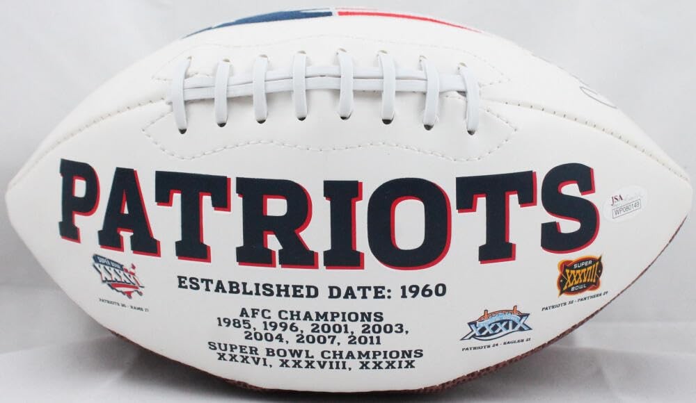 Curtis Martin Autographed New England Patriots Logo Football