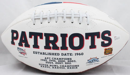 Curtis Martin Autographed New England Patriots Logo Football