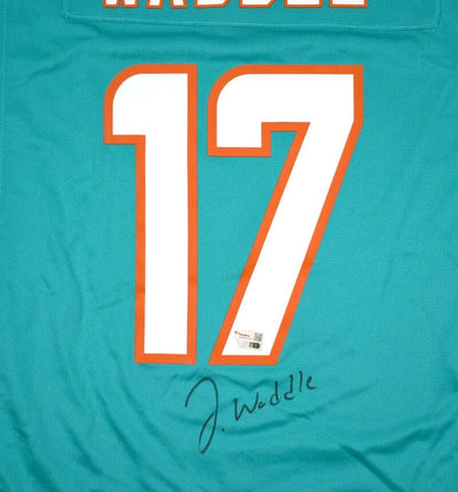 Jaylen Waddle Autographed Miami Dolphins Teal Nike Game Jersey