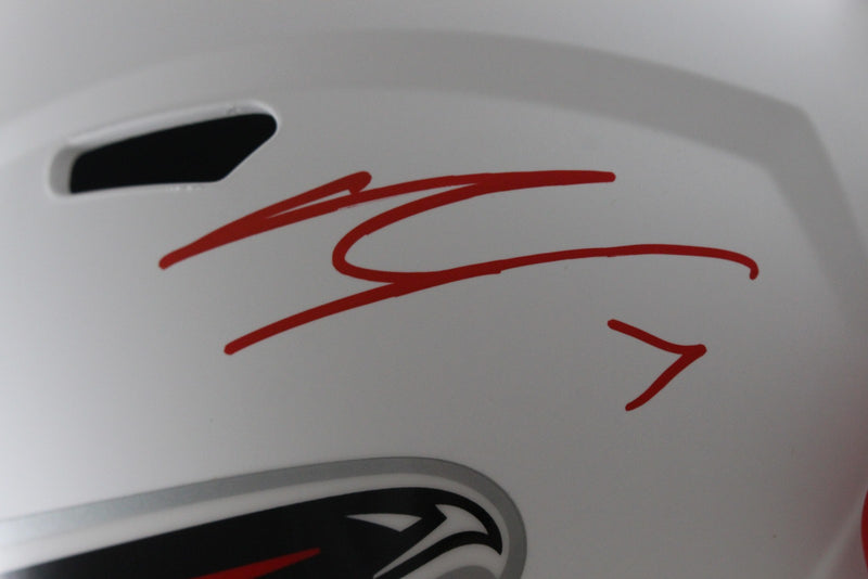 Bijan Robinson Atlanta Falcons Autographed Full Size Flat White Helmet