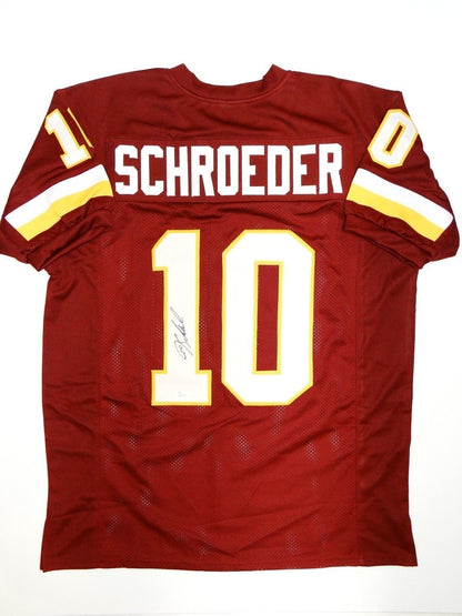 Jay Schroeder Signed Maroon Custom Football Jersey
