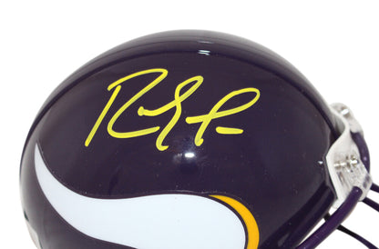 Randy Moss Signed Minnesota Vikings Throwback VSR4 Mini Helmet Beckett