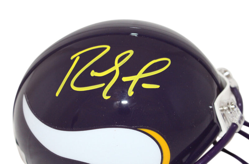 Randy Moss Signed Minnesota Vikings Throwback VSR4 Mini Helmet Beckett