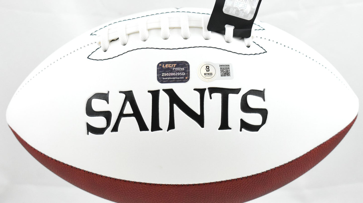 Cam Jordan Autographed New Orleans Saints Logo Football
