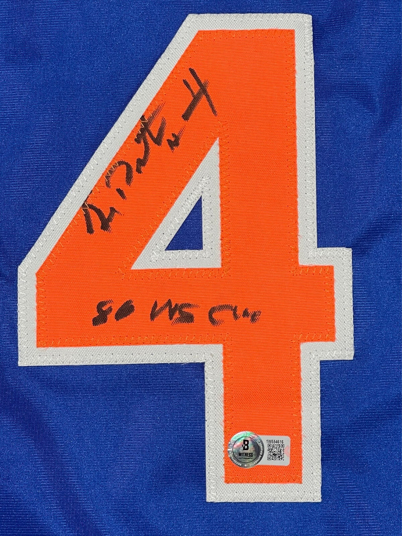 Lenny Dykstra Signed New York Mets Custom Jersey (86 WSC) - Beckett