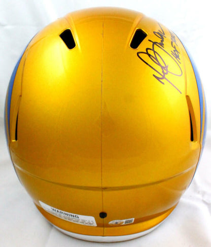 Marshall Faulk Signed Rams Full Size Flash Speed Helmet w/ 3 Inscriptions