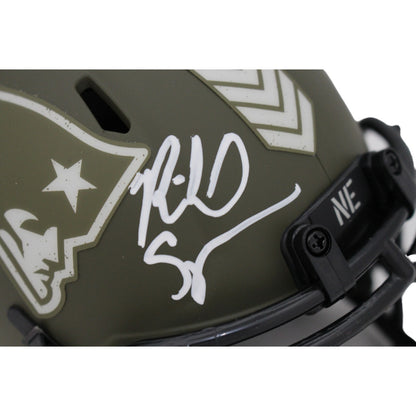 Richard Seymour Signed New England Patriots 2022 Salute to Service Mini Helmet