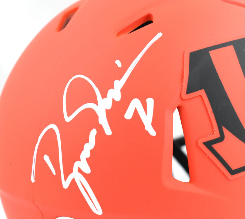 Boomer Esiason Autographed Cincinnati Bengals Rave Speed Mini Helmet