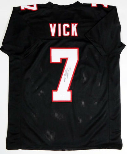 Michael Vick Autographed Black Custom Jersey