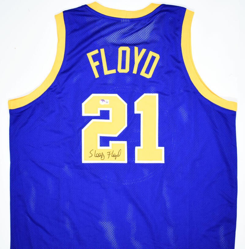 Sleepy Floyd Autographed Blue Custom Basketball Jersey