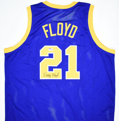 Sleepy Floyd Autographed Blue Custom Basketball Jersey