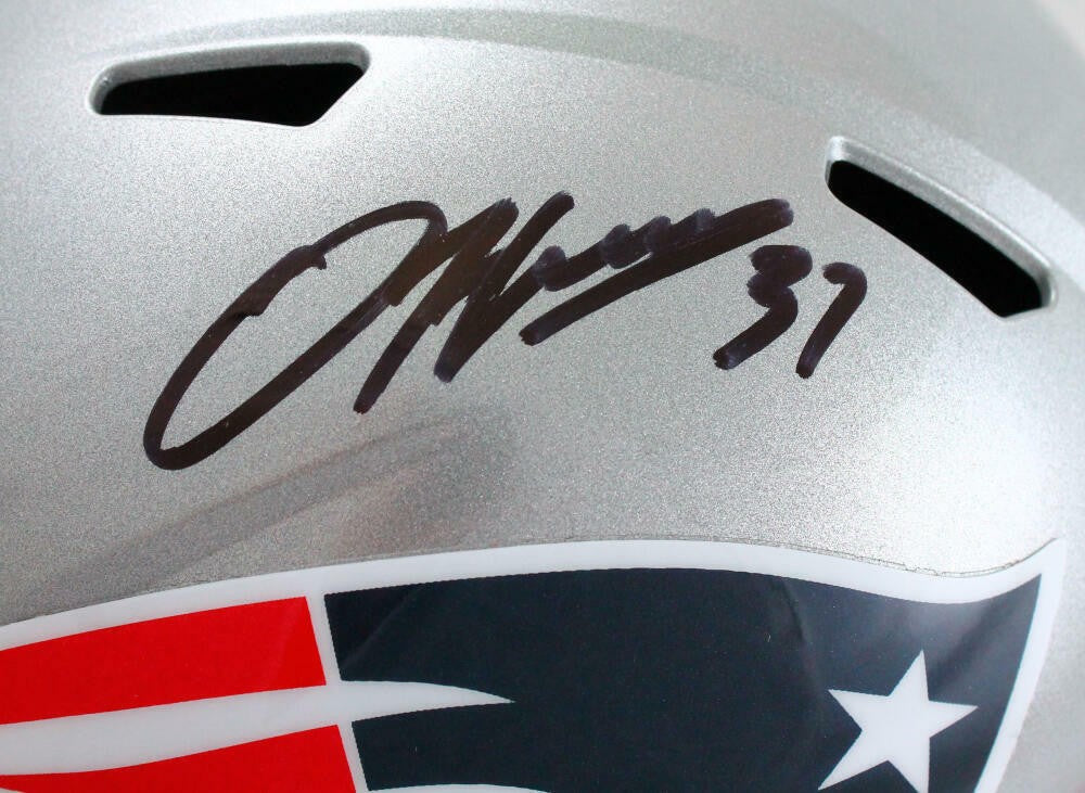 Damien Harris Signed New England Patriots Full Size Speed Helmet