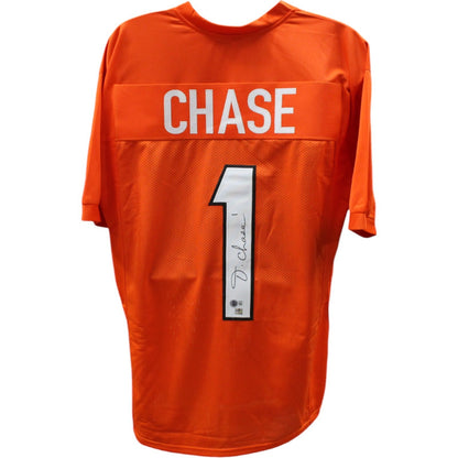 Ja'Marr Chase Signed Orange Pro Style Custom Jersey