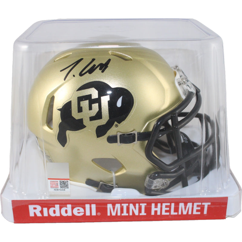 Travis Hunter Autographed Colorado Buffaloes Mini Helmet