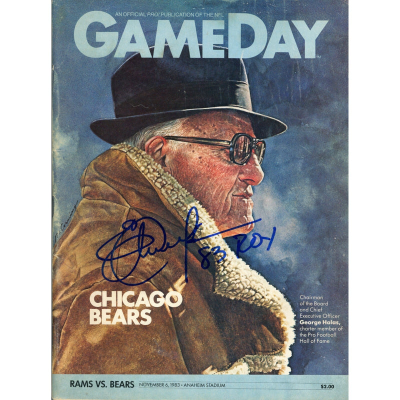 Eric Dickerson Autographed Los Angeles Rams Gameday Magazine ('83 ROY)