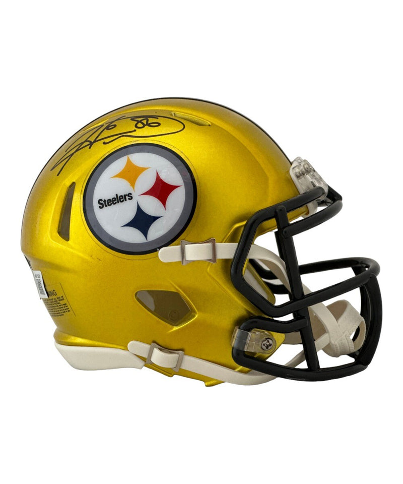 Hines Ward Signed Pittsburgh Steelers Flash Mini Helmet Beckett BAS