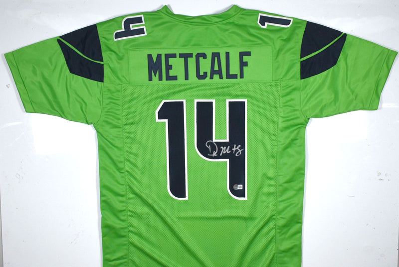 DK Metcalf Signed Seattle Seahawks Custom Green Jersey