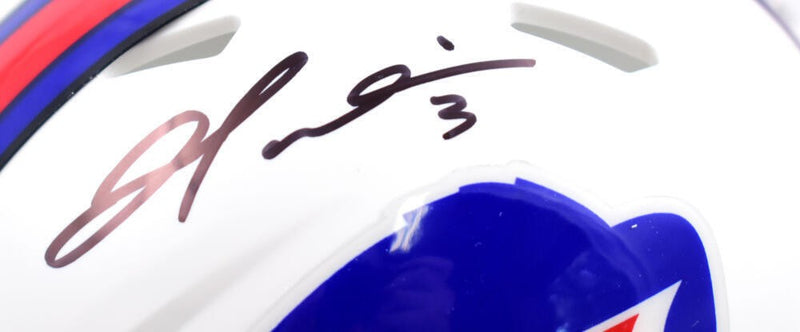 Damar Hamlin Signed Buffalo Bills Speed Mini Helmet - Black Edition