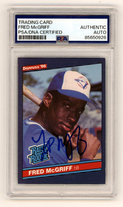 Fred McGriff Signed 1986 Donruss Rookie Card #28 PSA Authentic Auto