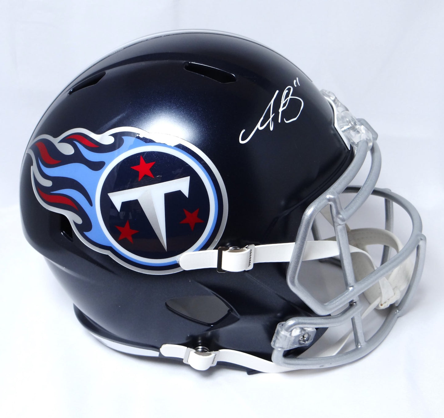 AJ Brown Autographed Tennessee Titans Full Size Speed Helmet