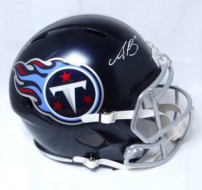 AJ Brown Autographed Tennessee Titans Full Size Speed Helmet