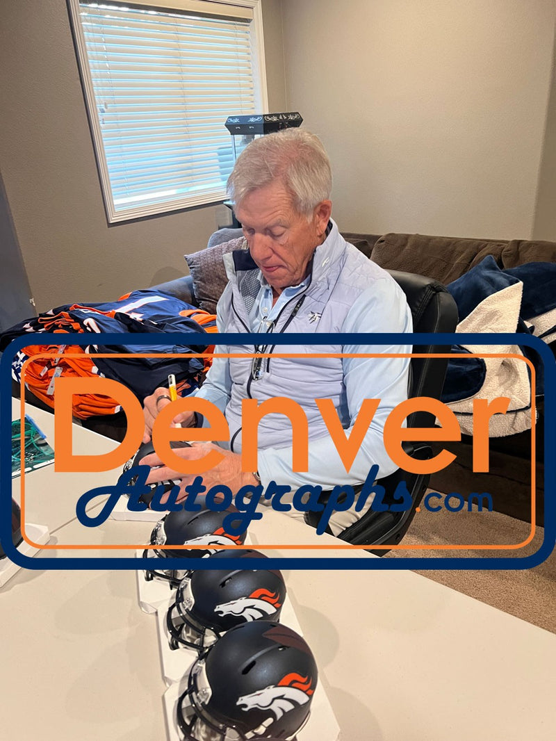 John Elway Denver Broncos Autographed Speed Mini Helmet (Beckett)