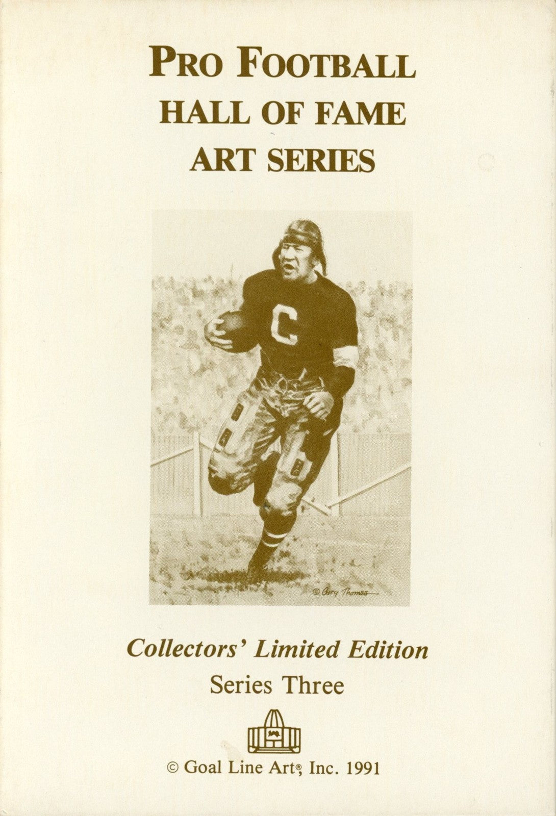 1991 Goal Line Art Series 3 Hall of Fame Complete Set