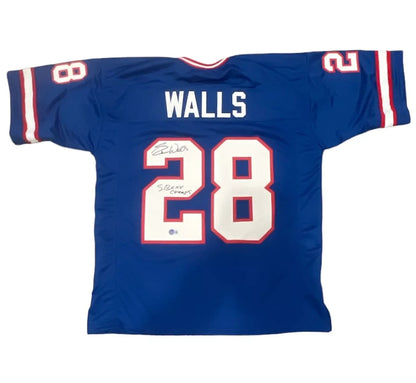 Everson Walls New York Giants Signed Jersey SB XXV Champs Beckett COA