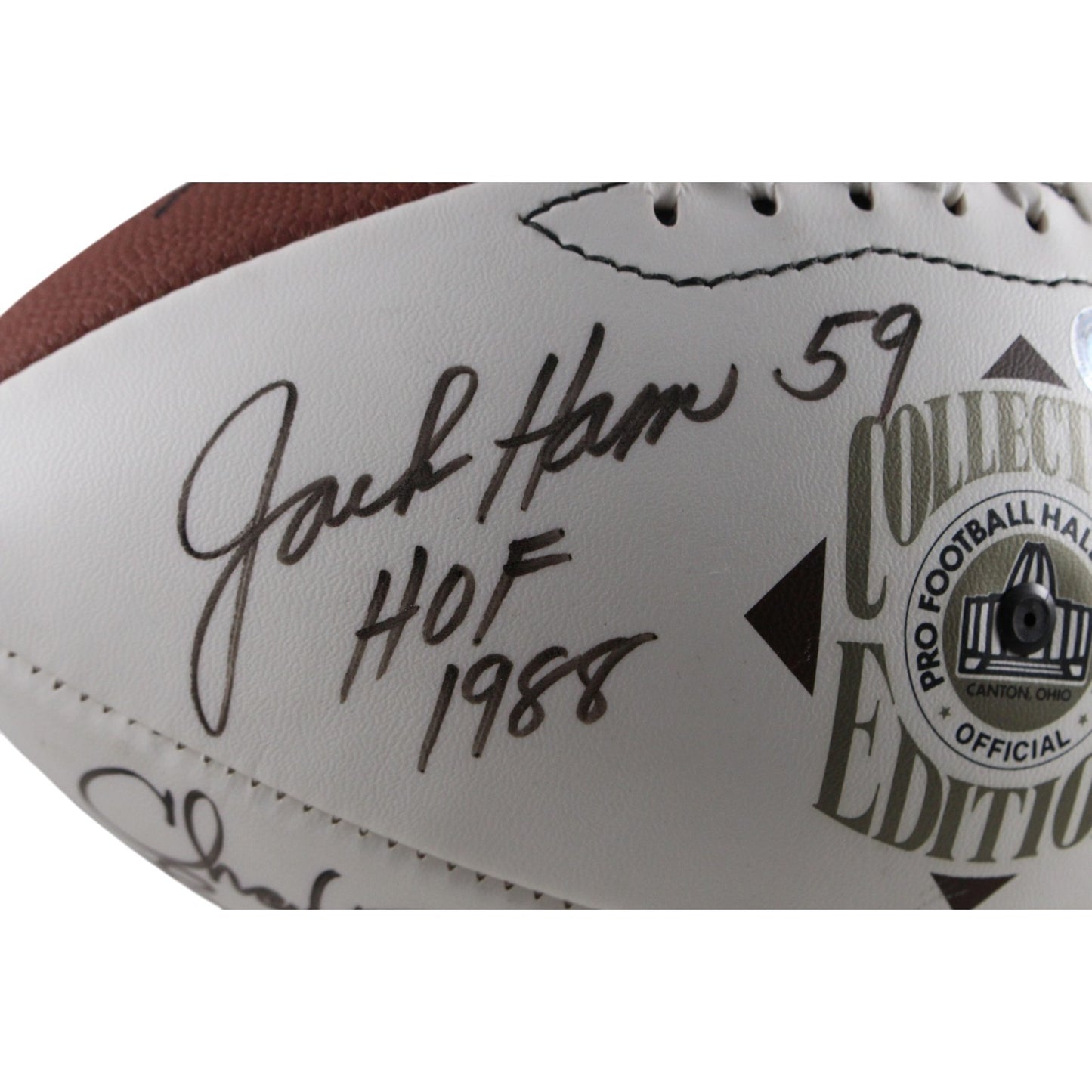 Butkus, Dorsett & More Multi-Signed NFL Hall of Fame Logo Football