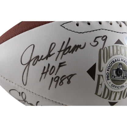 Butkus, Dorsett & More Multi-Signed NFL Hall of Fame Logo Football