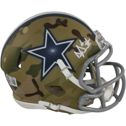 Dak Prescott Dallas Cowboys Signed Camo Mini Helmet (Beckett COA)