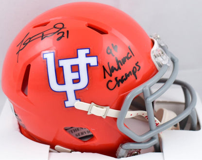 Fred Taylor Signed Florida Gators Throwback Speed Mini Helmet