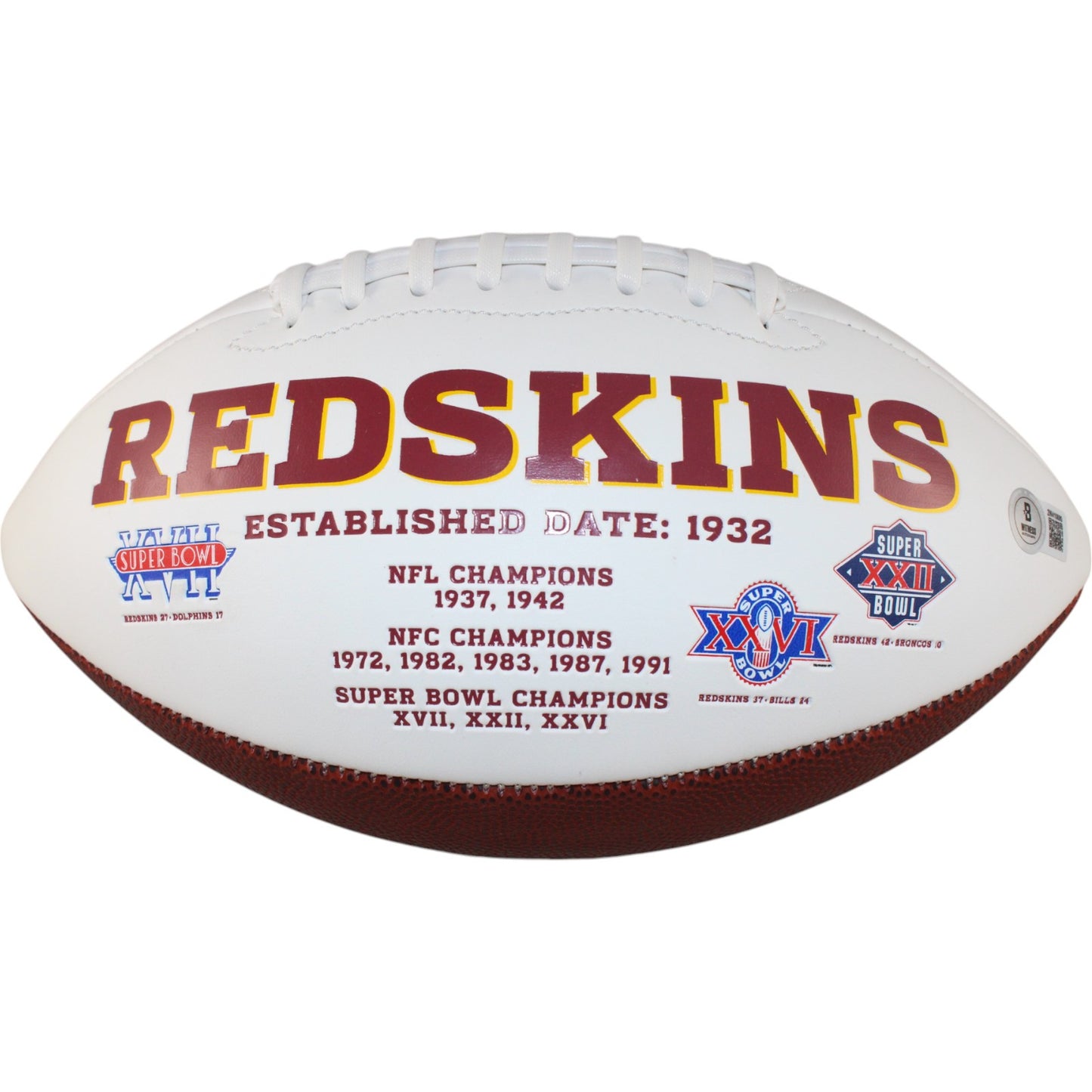 John Riggins Washington Redskins Autographed Logo Football (Beckett Witness)
