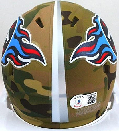 AJ Brown Signed Tennessee Titans Camo Speed Mini Helmet