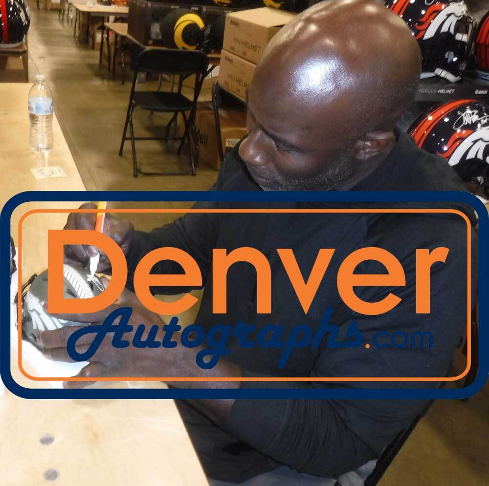 Terrell Davis Signed Denver Broncos Salute to Service Mini Helmet (HOF)