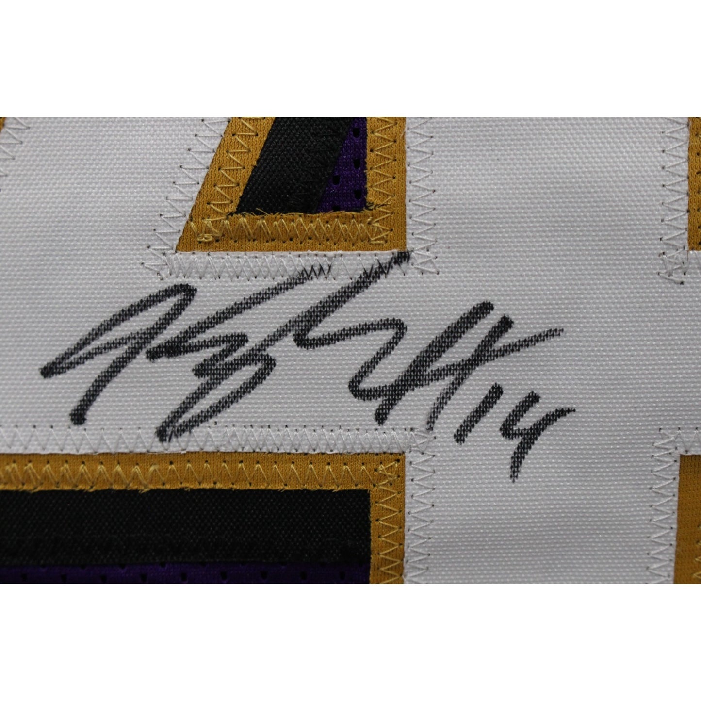 Kyle Hamilton Autographed Pro Style Purple Jersey (Beckett Witnessed)