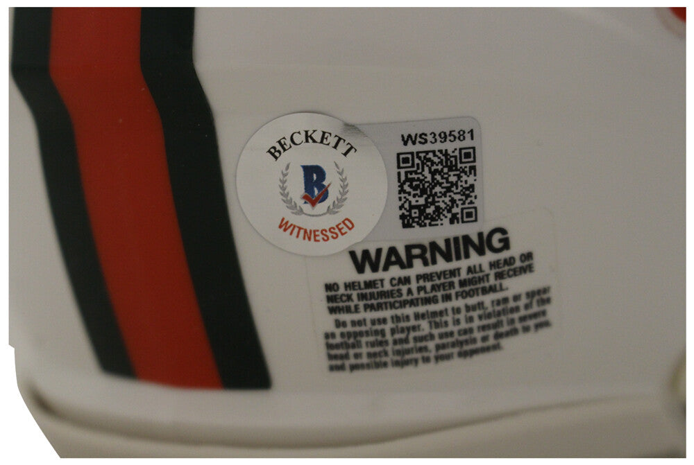Ray Lewis Signed Miami Hurricanes Riddell Speed Mini Helmet