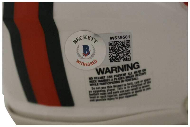 Ray Lewis Signed Miami Hurricanes Riddell Speed Mini Helmet