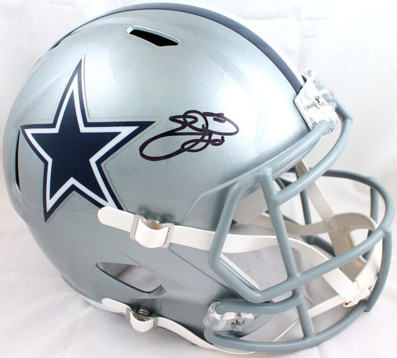 Emmitt Smith Signed Dallas Cowboys Full Size Speed Replica Helmet - Black