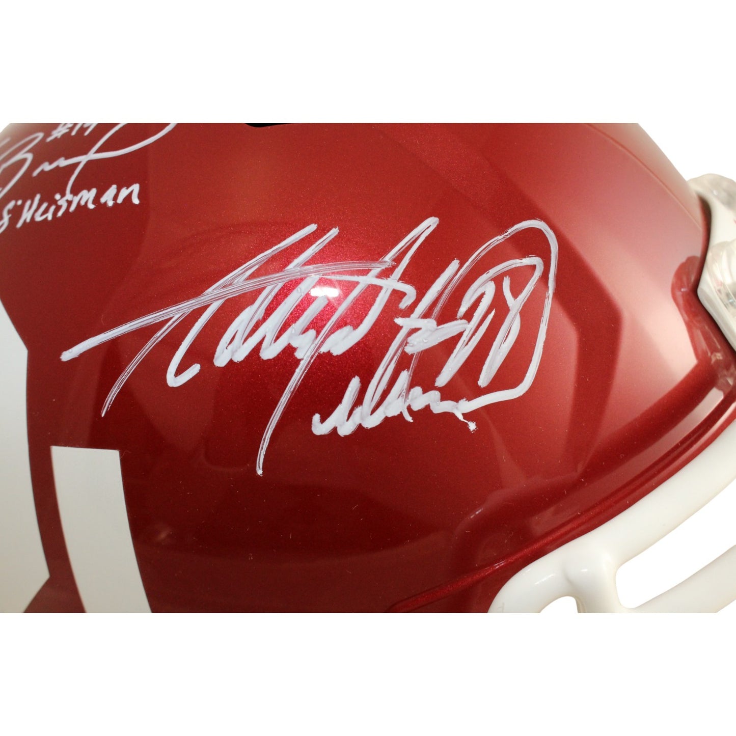 Sam Bradford, Adrian Peterson & Brian Bosworth Signed Oklahoma Sooners FS Helmet