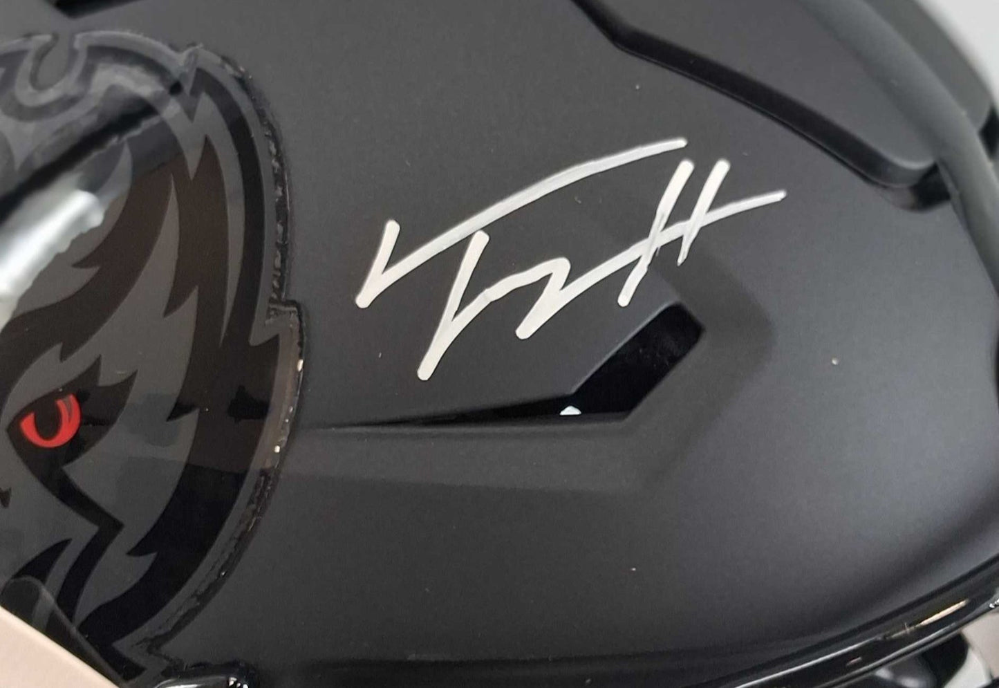Trey Hendrickson Signed Baltimore Ravens Darkness Alternate Speedflex Helmet