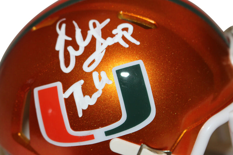 Warren Sapp Miami Hurricanes Autographed Flash Mini Helmet